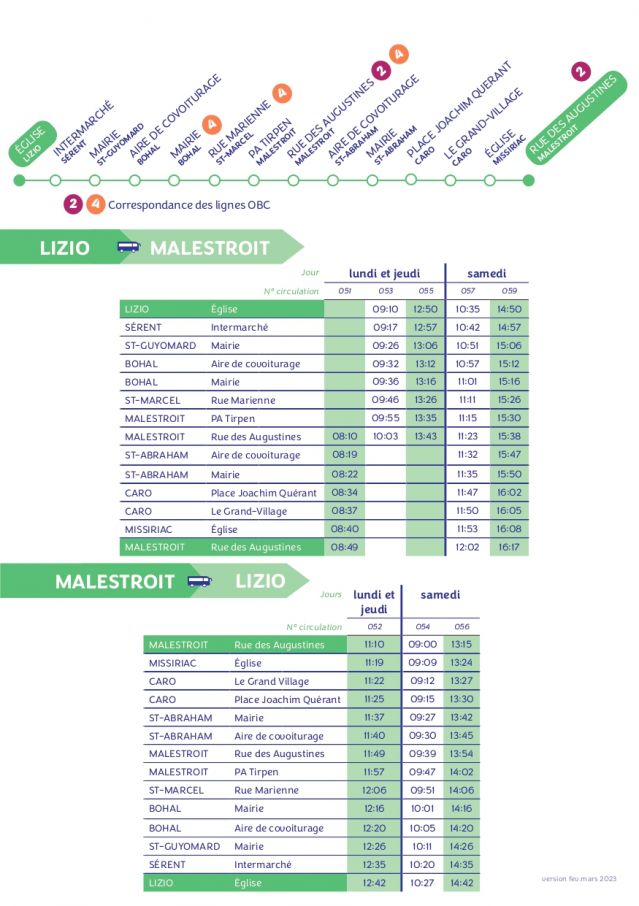 NOUVEAUTE : OBC lance 5 lignes de bus