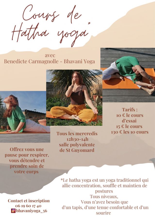 Nouveauté : cours de hatha yoga
