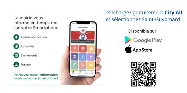 Téléchargez CityAll et soyez informés en temps réel de l'actualité de Saint-Guyomard