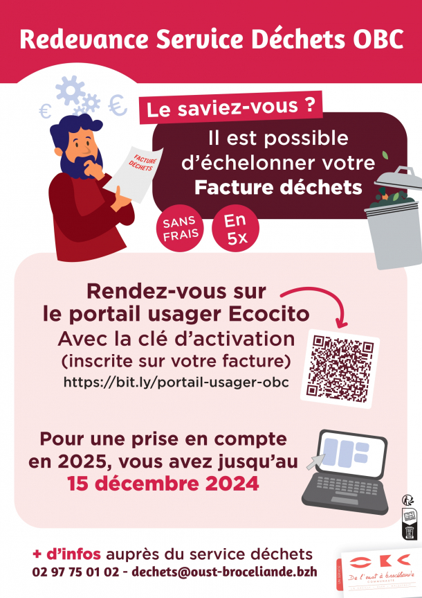 Déchets : possibilité d'échelonner sa redevance service déchets